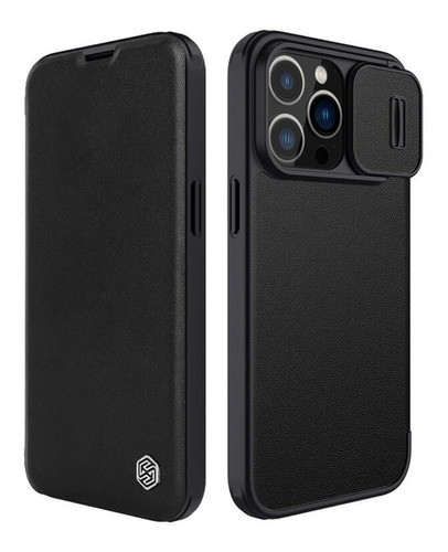Case Nillkin Qin Pro Plain Para iPhone 13 Pro 6.1 Flip Cover