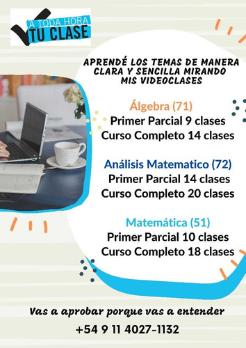 Imagen 10 de 10 de Curso Algebra Matematica Analisis Matematico Cbc Uba Xxi