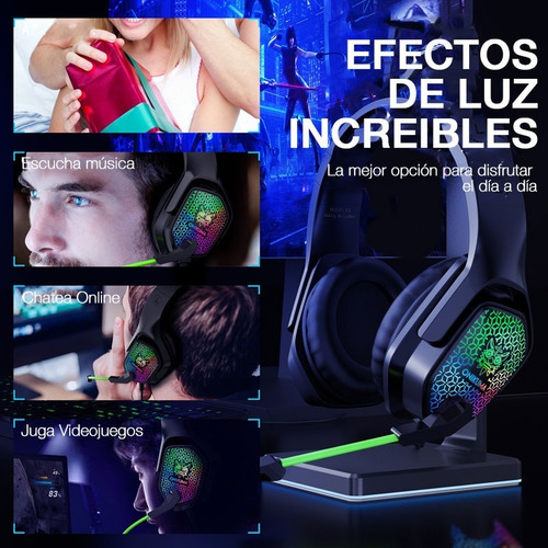 Imagen 6 de 8 de Auriculares Gamer Onikuma X3 Rgb Multiplataforma Pc Ps4 Xbox