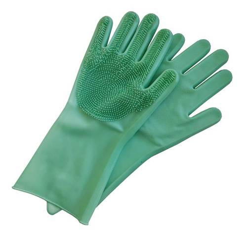 Guantes De Silicona Lava Platos Limpieza De Baño Cocina 