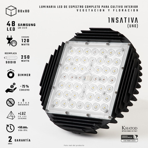 Luminaria Cultivo Led Samsung 120/250w Insativa-1