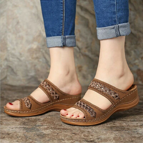 Zapatillas De Suela Gruesa De Gran Tamaño Para Mujer