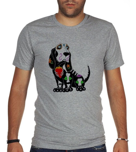 Remera De Hombre Perro Disfrazado Pintura Halloween