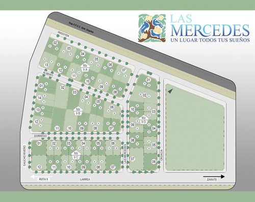 Lote 7b De 300m2 En Venta. Las Mercedes, Barrio Abierto En Zárate