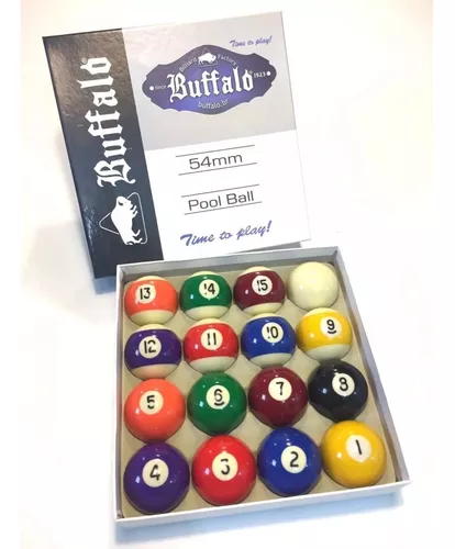 Ref: E13218-54 - Jogo de Bolas Para Bilhar Numeradas 54mm Buffalo