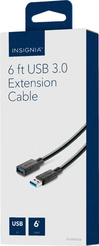 Cable Extension Usb 3.0 Macho Hembra 1.80mts 5 Gbps Insignia