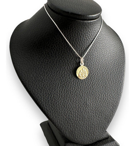 Cadena Dije Sagrada Familia Plata 925 Oro 18k Mujer Niño