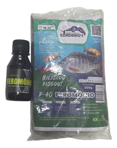 Massa Pesca Tilapia P40 Com Feromônio + Feromônio Liquido Cor Foto