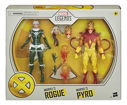 X-men Marvel Legends: Pyro And Rogue - Figura De Accion De 6