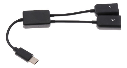Cable Otg Usb-c Macho Para Usb 2.0 Duplo Hembra