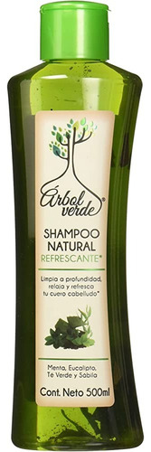  Shampoo Natural Refrescante Arbol Verde 500 Ml