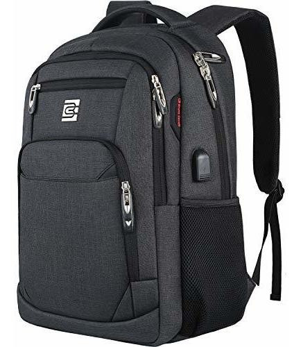 Mochila Antirrobo Usb Para Laptop, Resistente Al Agua.