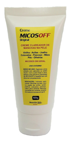 Creme Para Micose Manchas Na Pele Melasma Acne Micosoff 60g Baunilha