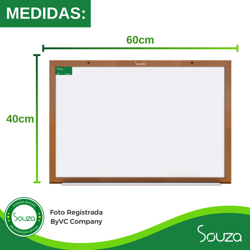 Lousa Quadro Branco Magnético Mdf 60x40 + 4can 1apg Imãs