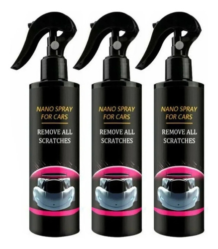 3 X 120 Ml Removedor De Arañazos De Coche, Aerosol Nano Repa