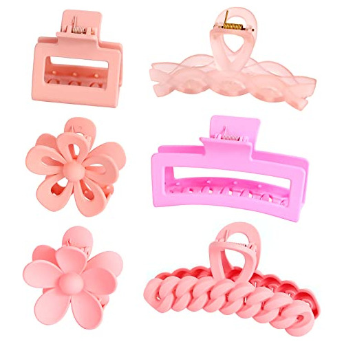 6pcs Big Hair Clips De Garra No Clip Clip De Garra Dbyz4