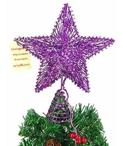 Conceptos De Navidad 10  Púrpura Elástico De La Estrella Con