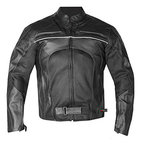 Nuevo Razer Motorcycle Biker Ce Armor Mesh & Leather Chaquet