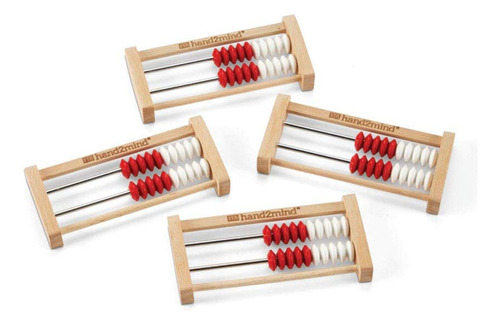 Hand2mind Mini 20 Bead Wooden Rekenrek, Abacus For Kids Math