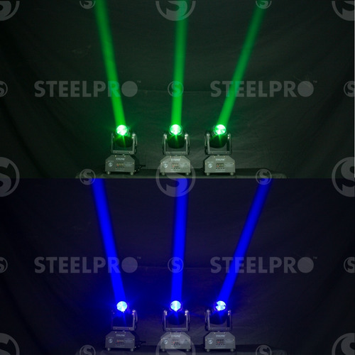 2 Cabezas Móviles Beam Rgbw 4 En 1 Con Maleta Steelpro