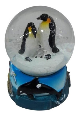 Imagen 5 de 7 de Pingüino Magallanes Souvenir Turista Globo Vidrio C/base 9cm