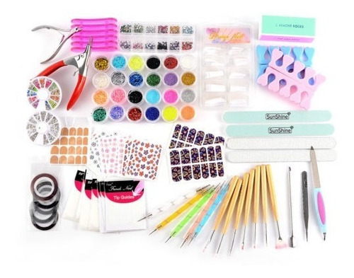 Juego Completo De Kit De Manicura Nail Art Kit Polaco Barra 