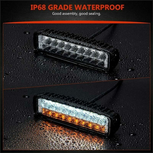 Barra Faro Auxiliar Led Moto 4x4 Jeep Blanco Ámbar Max A-vip