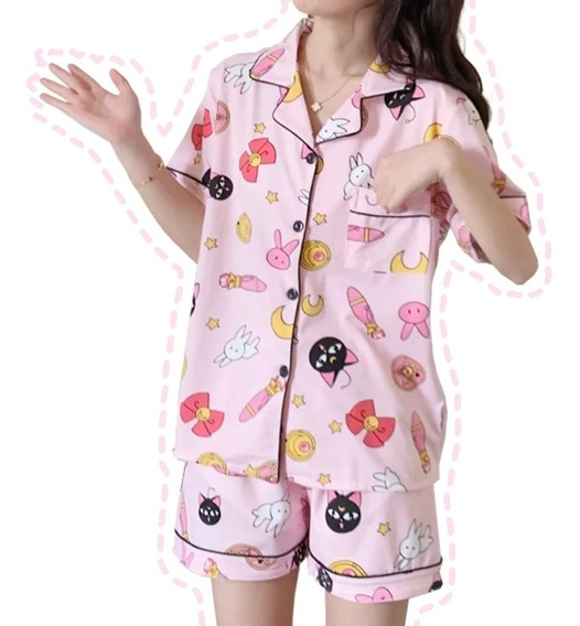 s foco Manga Corta Pijama Conjunto en Rosa Talla 12 Ex m