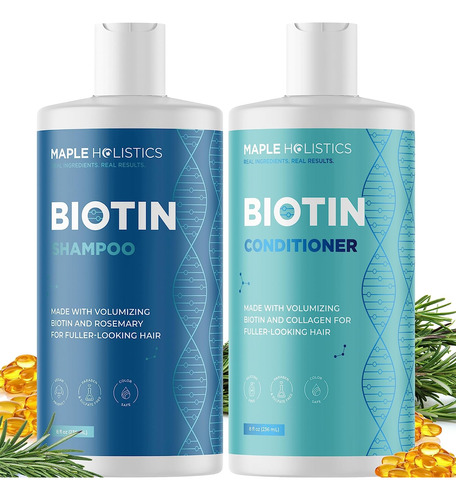 Shampoo Y Acondicionador Biotina Sin Parabenos Sin Sulfatos