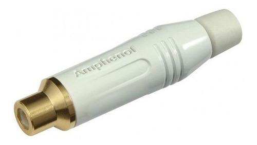 Plug Conector Rca Fêmea Linha Branca Amphenol Acjr-wht