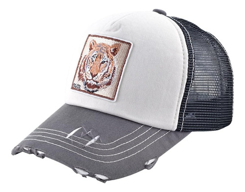 Gorra De Camionero De Malla Con Diseño De Animales Unisex, G