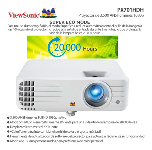Imagen 3 de 7 de Proyector Fhd 1080p 3500 Lumenes Viewsonic Px701hdh