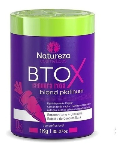 Btox Cenoura Roxa Natureza Cosmeticos Sem Formol 1kg