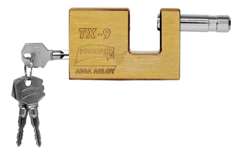 Candado De Latón Phillips Modelo Tx-9 Tetrallave