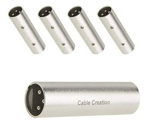 Xlr Macho A Macho, Cablecreation 5-pack Xlr Adaptador De Lín