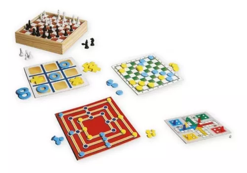 Jogos De Tabuleiro Xadrez Damas Ludo Trilha Jogo Da Velha