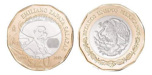  Moneda Conmemorativa 100 Años De La Muerte Emiliano Zapata
