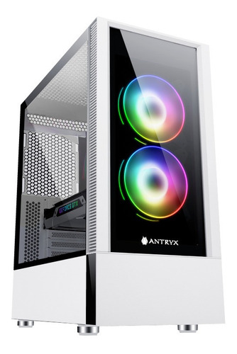 Case Antryx Rx 460 White Usb 3.0 Argb Fanx2 Vidrio Templado 