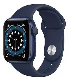 Apple Watch Series 6 (GPS) - Caja de aluminio azul de 40 mm - Correa deportiva azul marino intenso