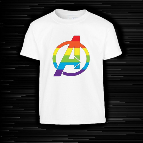 Polera Orgullo Gay Logo Avengers