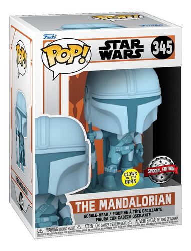 The Mandalorian Hologram Glow In The Dark 345 Funko Mando
