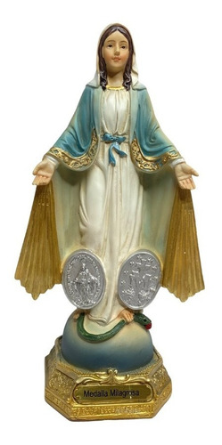 Estatua Virgen Medalla Milagrosa 20cm Imagen (italy) Deco