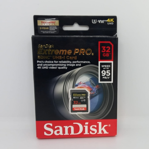 Tarjeta De Memoria Sandisk Sd Extreme Pro 32gb (openbox)