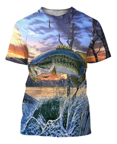 Camiseta Con Estampado 3d De Pesca De Verano 2022