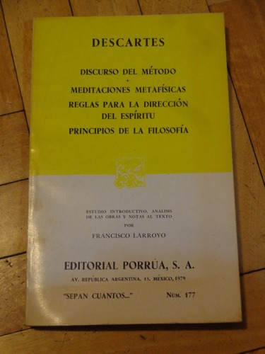 Descartes. Discurso Del Método. Meditaciones Metafísi&-.