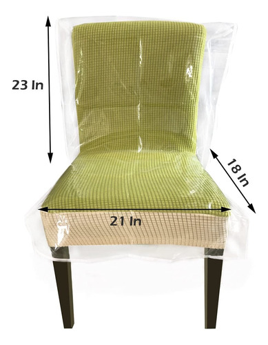 Conjunto De 5 Capas De Plástico Para Cadeiras De Jantar
