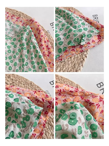 Camisa Holgada Con Cuello Redondo Y Manga De Farol Para Muje