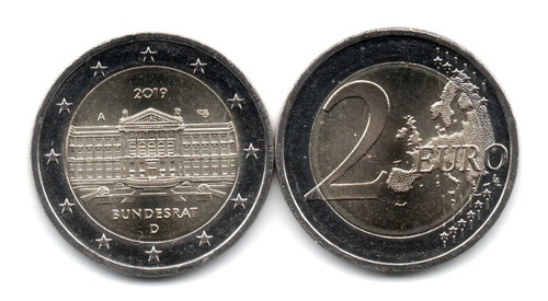 Alemania Federal Moneda 2 Euro Año 2019 A Bundesrat Unc