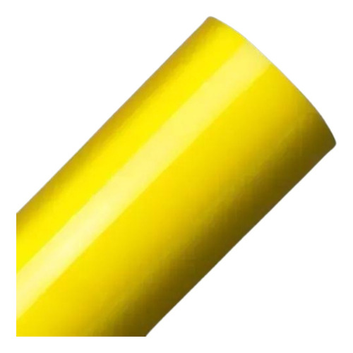 Envelopamento Adesivo Linha Alto Brilho Automotivo 1,5mx69cm Cor Banana Yellow