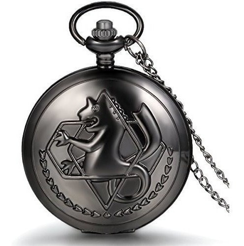 Reloj De Bolsillo De Alquimista De Metal Completo Con Cuenta